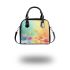 Colorful daisies and butterflies shoulder handbag