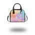 Colorful daisies and butterflies shoulder handbag