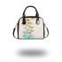 Colorful illustration of butterflies shoulder handbag