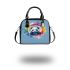 Colorful rainbow splash of color cute baby panda shoulder handbag