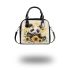 Cute baby panda with sunflowers shoulder handbag