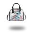 Cute baby turtle with roses and pearls on its shell shoulder handbag