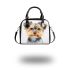 Cute baby yorkshire terrier portrait clipart shoulder handbag