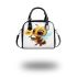 Cute bee holding a flower shoulder handbag