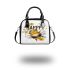 Cute bumblebee with flowers on its wings shoulder handbag