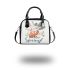 Cute bunny sitting on top of an carrot hello spring shoulder handbag