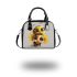 Cute cartoon bee is sitting on the head shoulder handbag