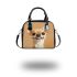 Cute cartoon chihuahua smiling shoulder handbag