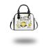 Cute cartoon drawing of a happy bee doing shoulder handbag