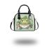 Cute cartoon frog eating ramen shoulder handbag