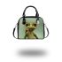 Cute cartoon frog with big eyes and long legs shoulder handbag