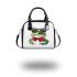 Cute cartoon green frog wearing sunglasses shoulder handbag