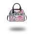 Cute cartoon owls wearing cute shoulder handbag