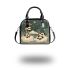 Cute cartoon pandas playing on clouds with ladders shoulder handbag