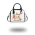 Cute cartoon rabbit holding a carrot shoulder handbag