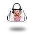 Cute cartoon yorkshire terrier inside a pink cupcake shoulder handbag