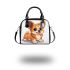 Cute corgi puppy in the style of vector cartoon shoulder handbag