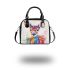 Cute deer colorful watercolor art style shoulder handbag