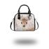 Cute deer with floral wreaths and pastel pink antlers shoulder handbag