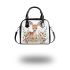 Cute deer with flowers shoulder handbag