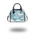 Cute drawing of pandas floating in the sky shoulder handbag