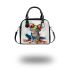 Cute frog with glasses in a full body shot shoulder handbag