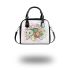 Cute kawaii turtle surrounded by bubbles shoulder handbag