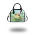 Cute little frog in the water shoulder handbag