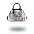 Cute little green tree frog with big red eyes shoulder handbag