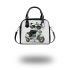 Cute panda wearing black sunglasses motorcycle shoulder handbag