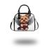 Cute valentine yorkie with angel wings holding heart shoulder handbag