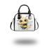 Cute watercolor baby bee with big eyes shoulder handbag