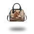 Cute yorkshire terrier puppy driving shoulder handbag