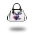 Deer head with antlers brush strokes shoulder handbag