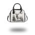 Deer with large antlers in the forest shoulder handbag