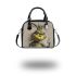 Donkey and yellow grinchy smile toothless like shoulder handbag