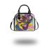 Drawing of an abstract design with lines shoulder handbag