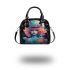 Enchanting Pink Haired Woman Shoulder Handbag