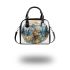 Enchanting watercolor design featuring the majestic elk shoulder handbag