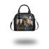 Five horse smile with dream catcher shoulder handbag