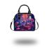 Frog is sitting on the ground in an enchanted forest shoulder handbag