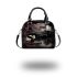 Giant panda under the moon surrounded by pink cherry blossom trees shoulder handbag