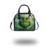 Green owl cartoon shoulder handbag