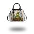 Grinchy drink coffee smile and dream catcher shoulder handbag