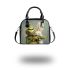 Grinchy smile and dancing rabbit shoulder handbag