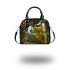 Grinchy smile and dancing skeleton king shoulder handbag