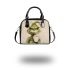 Grinchy with missing front teeth drink coffee shoulder handbag