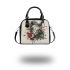 Horse head watercolor and ink splashes shoulder handbag