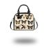 Illustrations with various butterfly silhouettes shoulder handbag