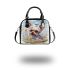 Joyful pup in the meadow Chic Stylish Shoulder Handbag & Women Totes: Perfect Gift for Girlfriend | Crossbody, Purse, Handbag